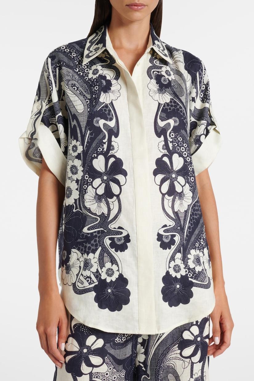 Floral Flapped Top & High Waist Pants Set