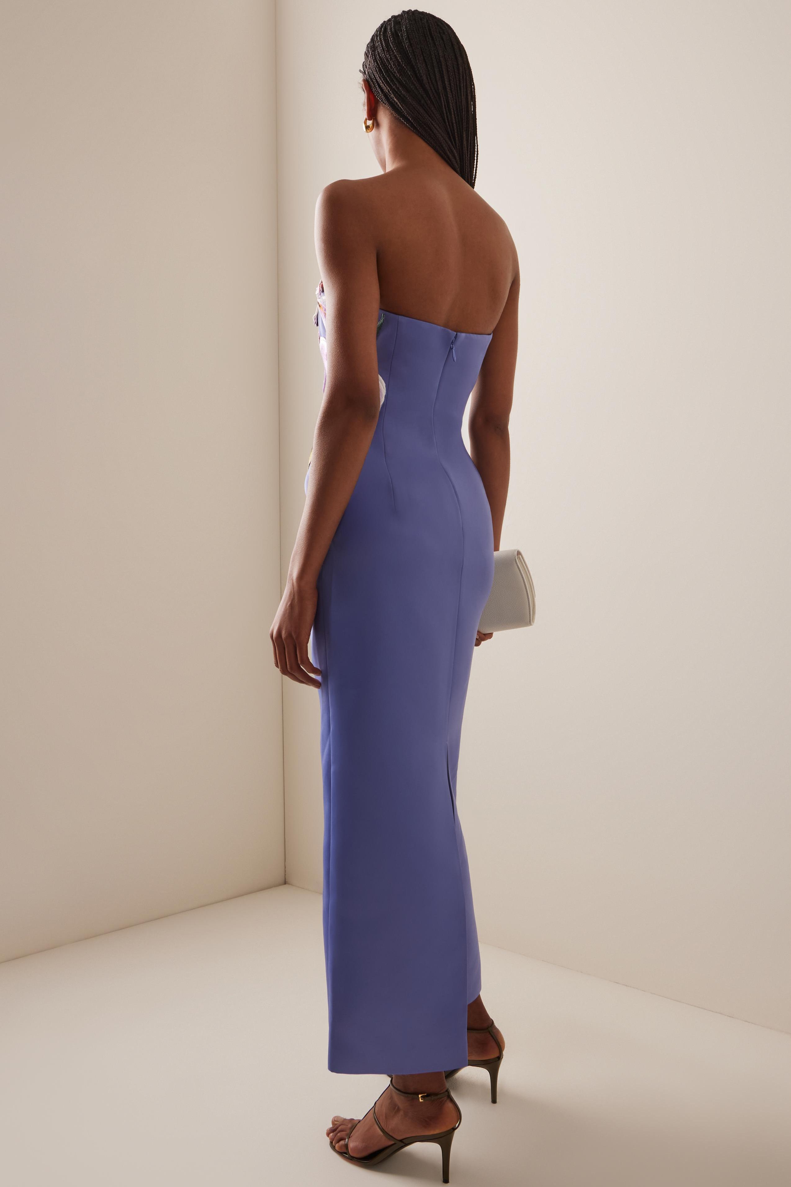 Embroidered Off-Shoulder Midi Dress