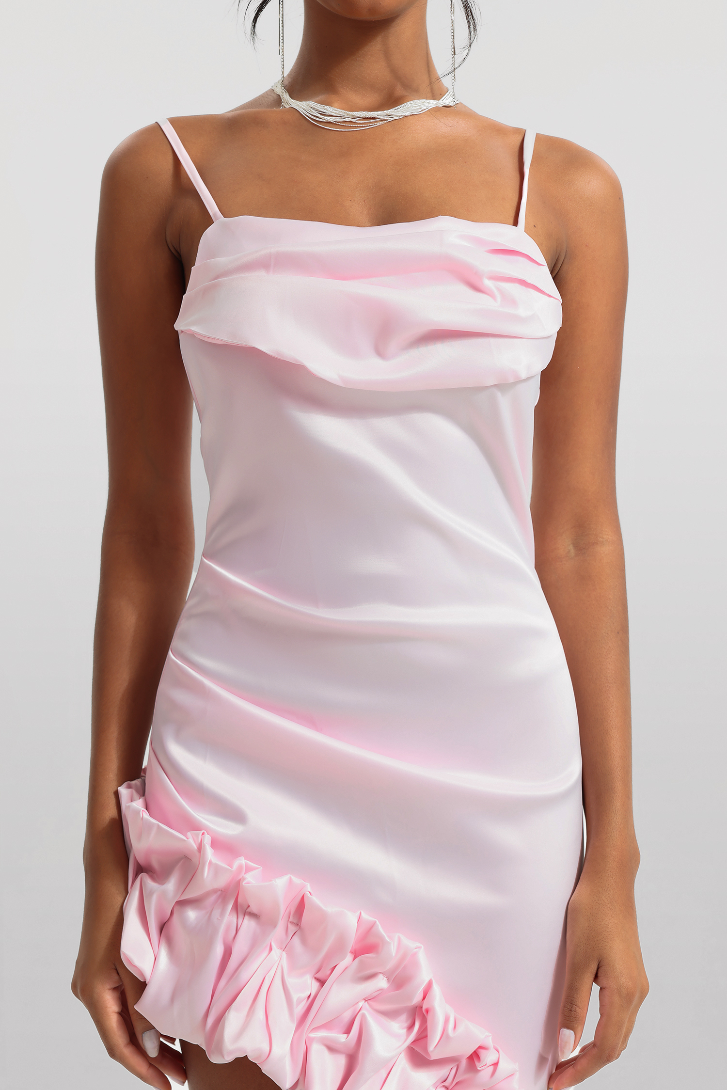 Solid Sleeveless Agaric Lace Midi Dress